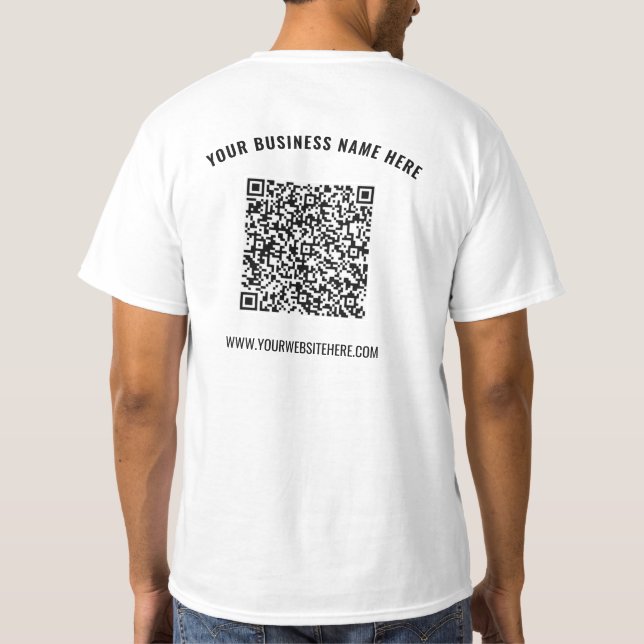 QR Code Votre T-shirt Entreprise avec texte person (Dos)
