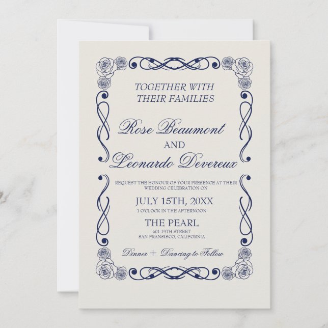 QR Code Wedding Invitation | Elegant Old Money (Devant)