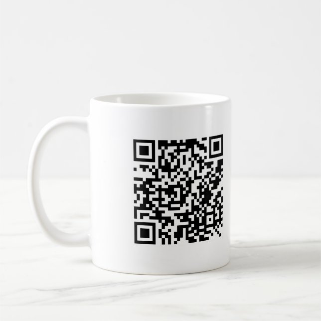 "QR je" tasse rouge SÛRE (Gauche)