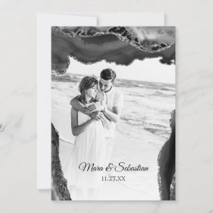 *~* QR  PHOTO  RSVP AR13 AGATE Noir  Invitation de