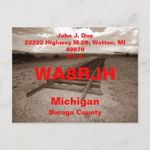 QSL Cartes postales HAM Radio Ops RR Train Trails