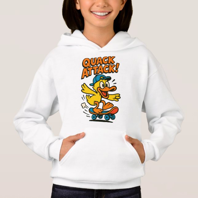 Quack Attack Sweat - shirt à capuche de canard pou (Devant)