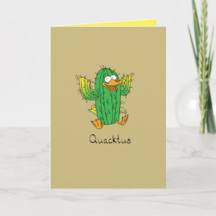 Quacktus - Duck Cactus Pun Carte de voeux