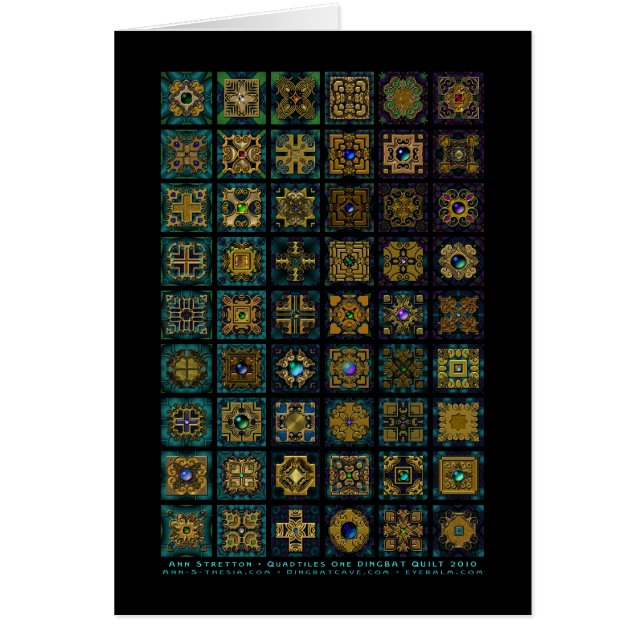 Quadtiles une carte d'édredon (Devant)