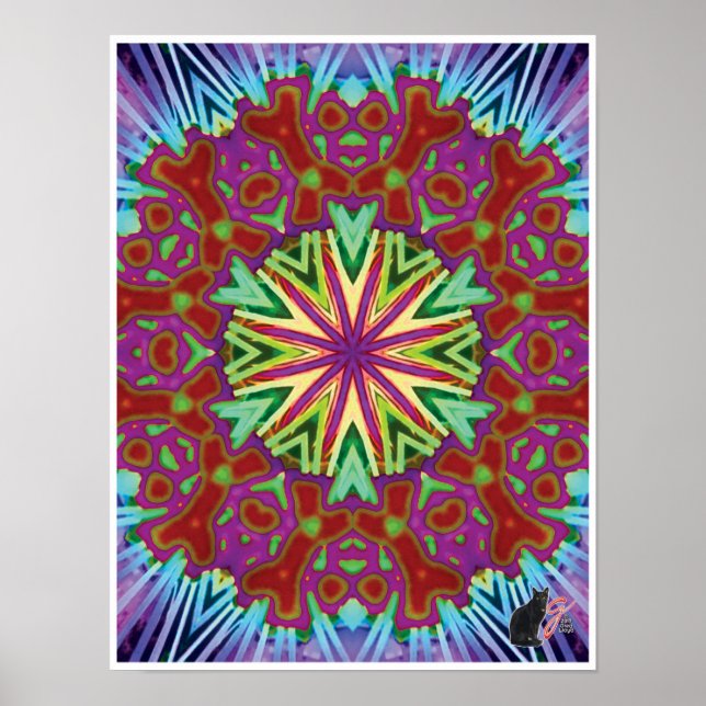 Quaff Kinetic Collage Kaleidoscope Poster (Devant)