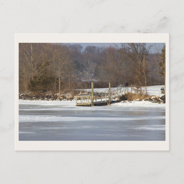 Quai par Carte postale Lac gelé (Devant)