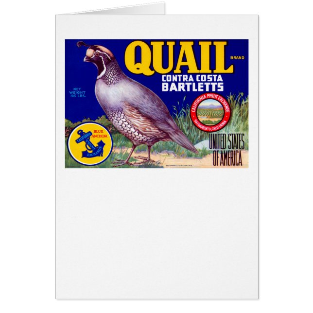 Quail Brand Contra Costa Bartletts (Devant)