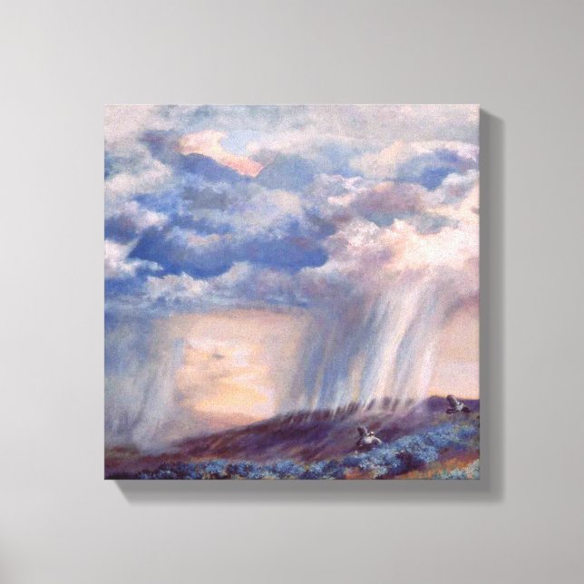 Quail d'orage au-dessus de l'impression de toile M (Recto)