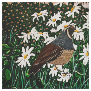 Quail en tissu de marguerites