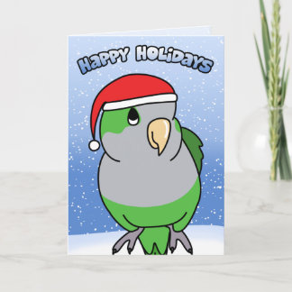 Quaker Parakeet Joyeuses Fêtes Carte de Noël