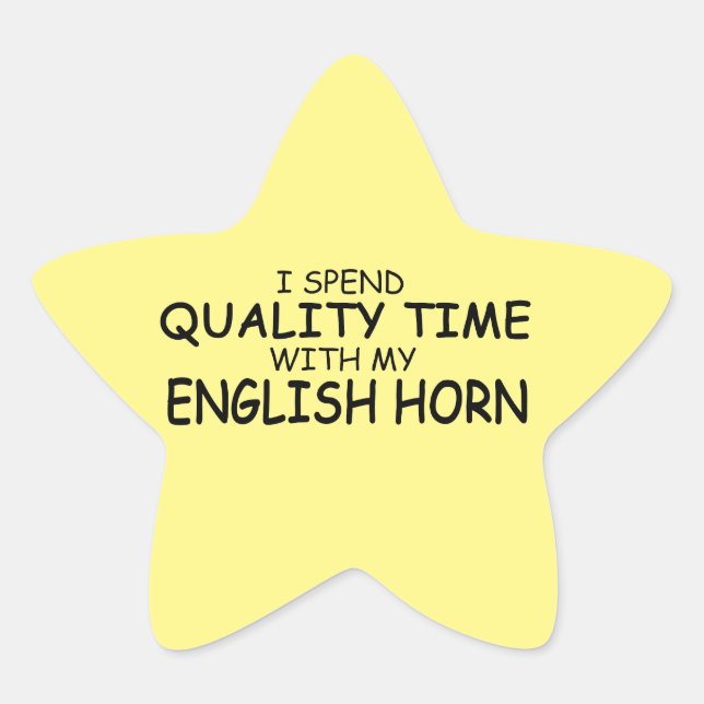Qualité Heure Anglais Horn Star Sticker (Devant)