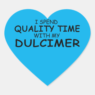 Qualité Temps Dulcimer Sticker Coeur