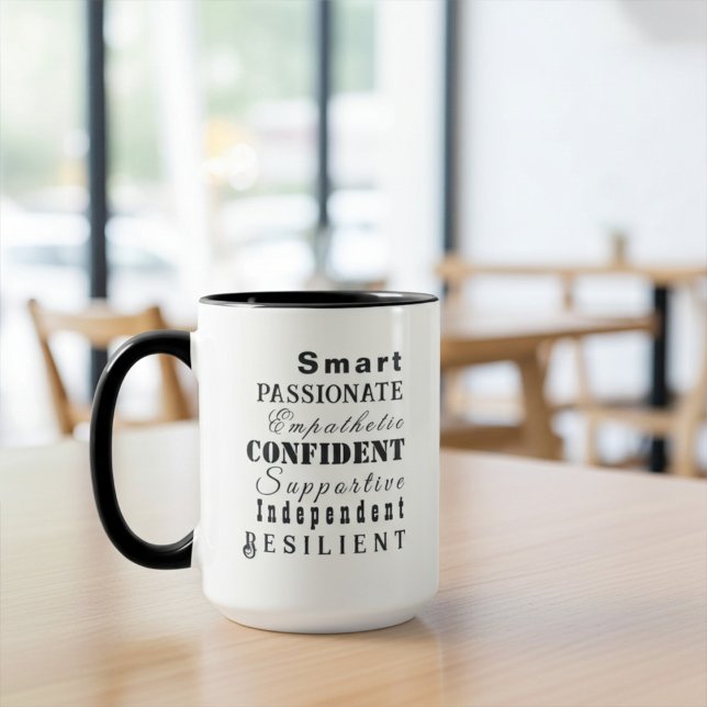 Qualités des grandes femmes, Mug Inspirationnel Mo (Créateur téléchargé)