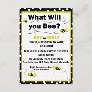 Qu'allez-vous être Invitation Baby shower