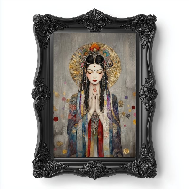 Quan Yin: Buddhist Goddess Art Nouveau Poster (Créateur téléchargé)