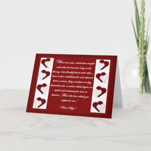 Quand deux âmes… Carte de voeux de citation de