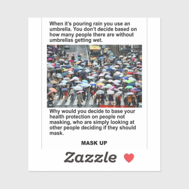 Quand il pleut, utilisez un sticker vinyle paraplu (Feuille)