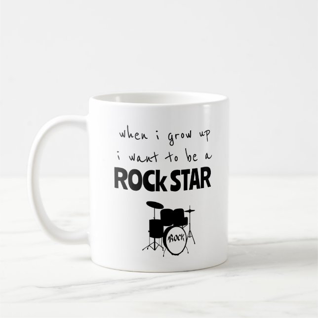 Quand j'ai grandi Rock Star café Mug (Gauche)