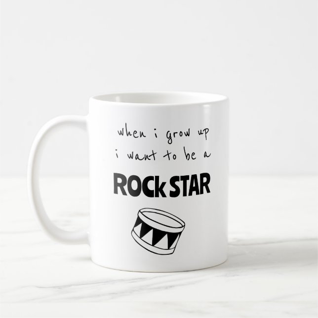 Quand j'ai grandi Rock Star café Mug (Gauche)