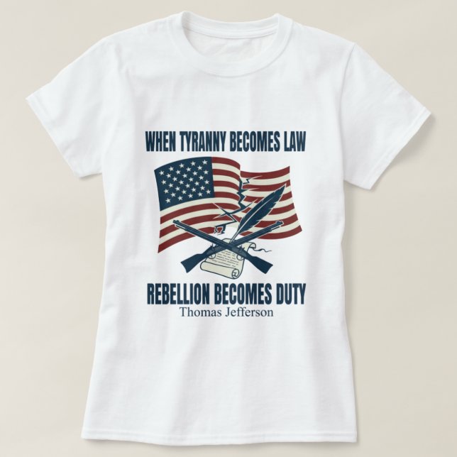 Quand la tyrannie devient loi T-Shirt – Thomas Jef (Design devant)