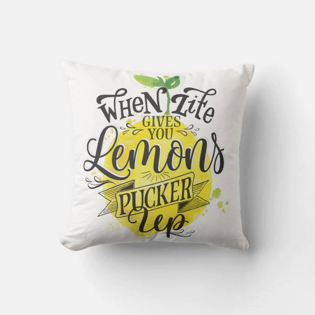 "Quand la vie te donne des citrons" Coussin double (Recto)