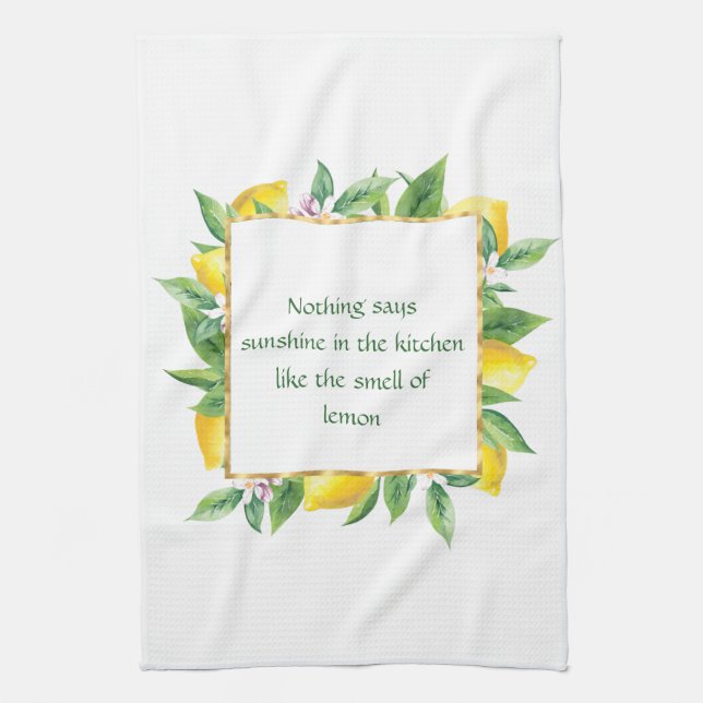Quand la vie vous donne citrons serviette de cuisi (Vertical)