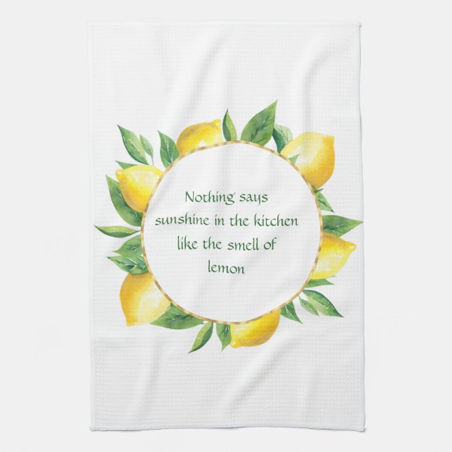 Quand la vie vous donne citrons serviette de cuisi (Vertical)