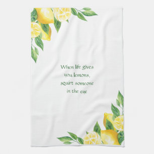 Quand la vie vous donne citrons serviette de cuisi