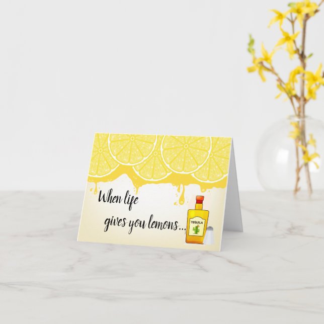Quand la vie vous donne des citrons - carte blanch (Fleur jaune)
