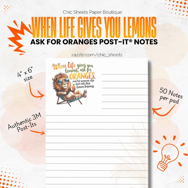 Quand la vie vous donne des citrons Post-it® Notes (Créateur téléchargé)