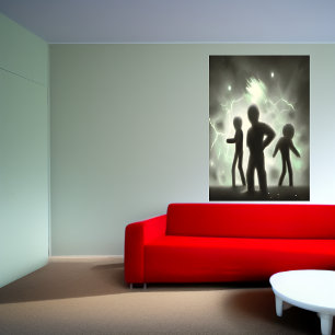 Quand l'alien vient pour vous   AI Art Poster
