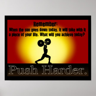 "Quand le soleil se couche" Affiche inspirante