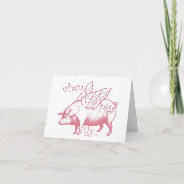 Quand Les Chiens Volent, Carte De Voeux (Devant)