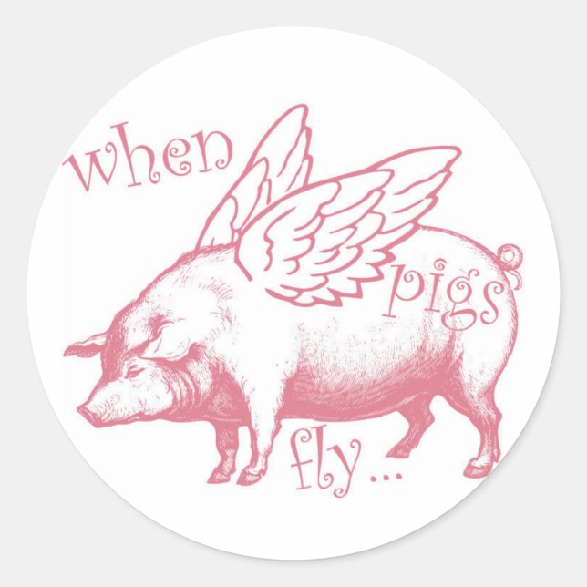 Quand Les Cochons Volent, Stickers Whimsical (Devant)