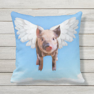 Quand les cochons volent un Carré Coussin