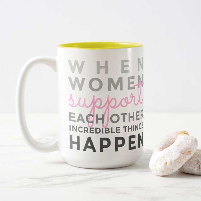 Quand les femmes se soutiennent tasse de café (Avec donut)