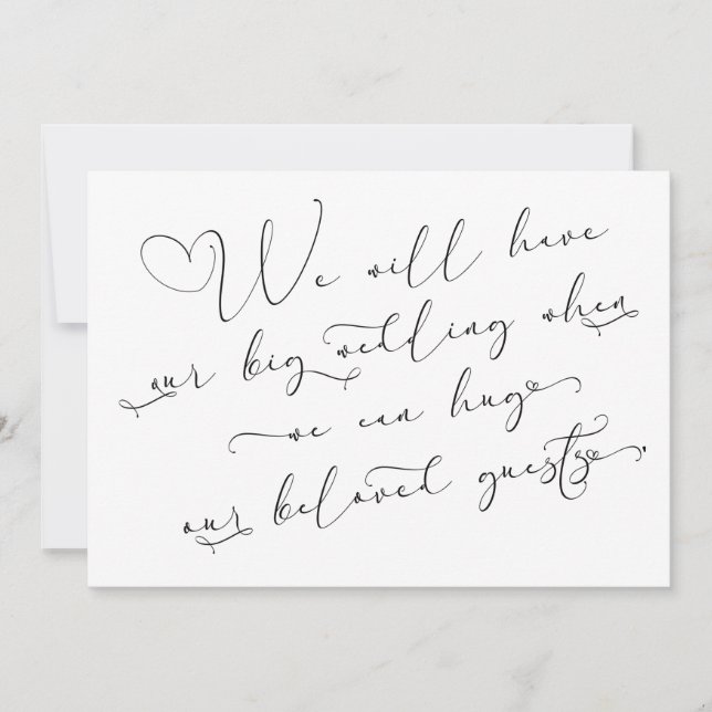 Quand nous pouvons serrer la carte blanche Mariage (Devant)
