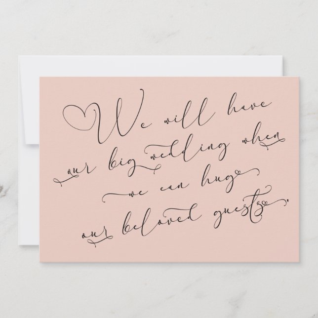 Quand nous pouvons serrer la carte blanche Mariage (Devant)