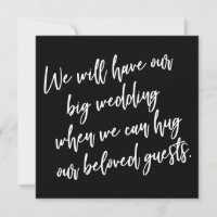 Quand nous pouvons serrer la carte Mariage Black P