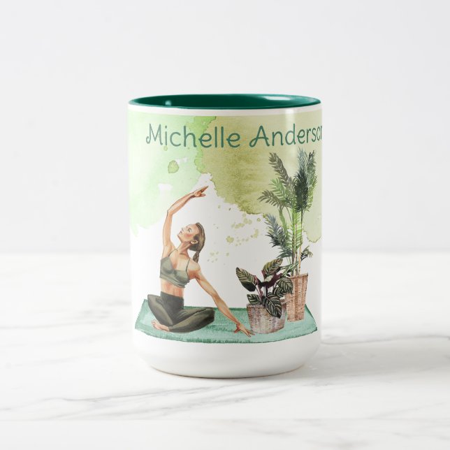 Quand on écoute de l'aquarelle Yoga Mug (Centre)