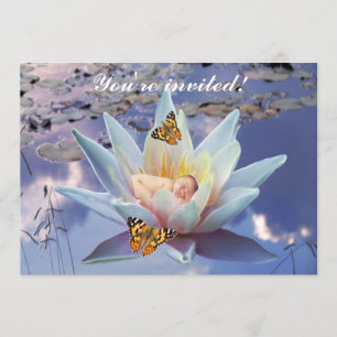 Quand un petit bébé va dormir invitation de douche