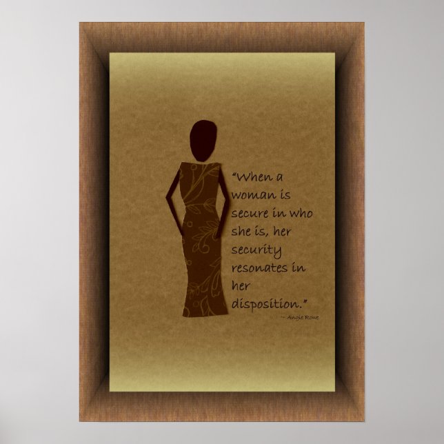 Quand Une Femme Est En Sécurité Poster (Devant)