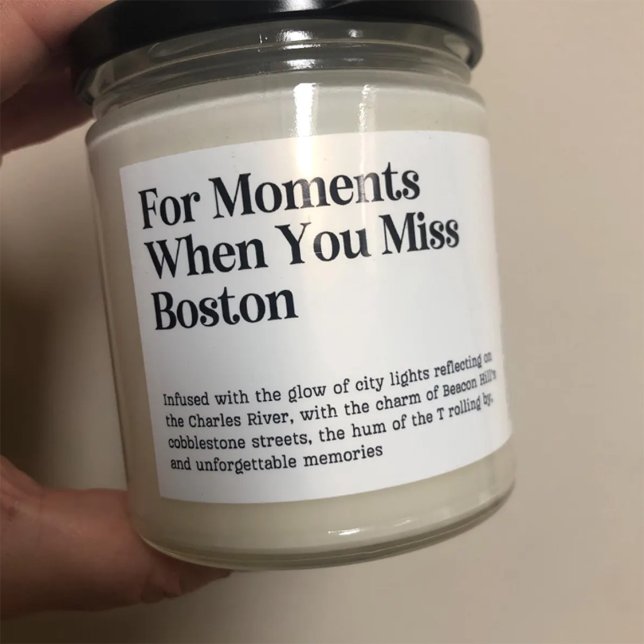 Quand vous manquez de Boston Étiquette de bougie (Créateur téléchargé)