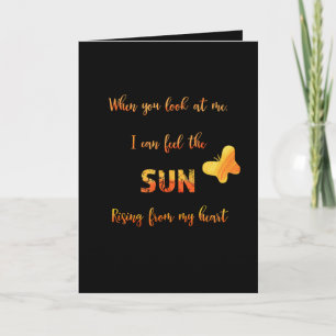 Quand vous me regardez - amour citation carte de v