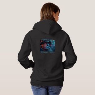 Quantum Eye choses femmes sweat à capuche noir dos