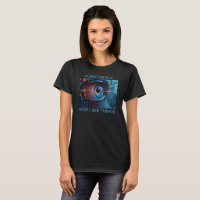 Quantum Eye choses pour femmes T-shirt noir