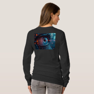 Quantum Eye femmes à manches longues noir T-shirt 