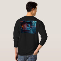 Quantum Eye hommes manches longues T-shirt noir do