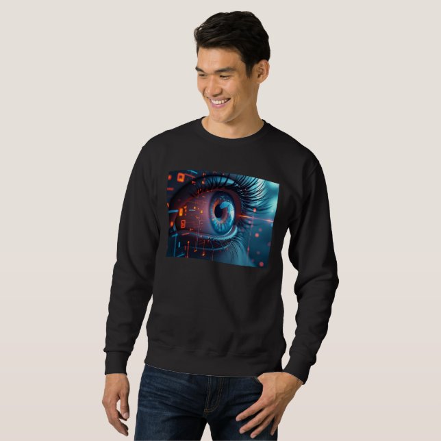 Quantum Eye men black sweatshirt (Devant entier)
