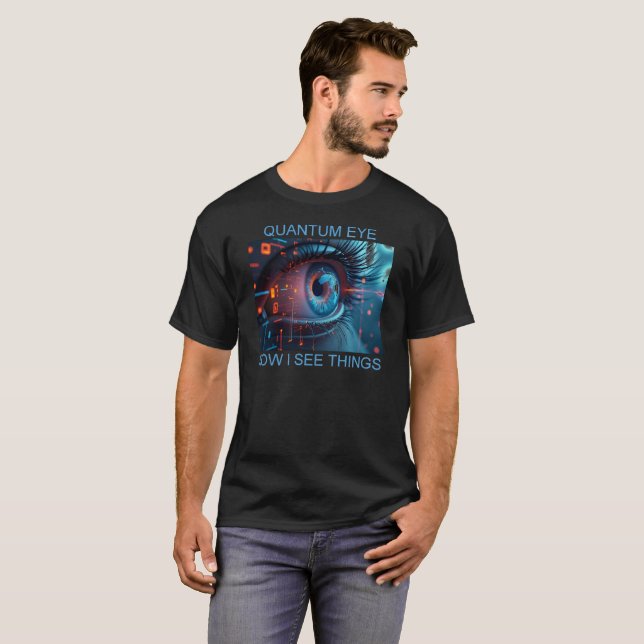 Quantum Eye things men black T-shirt (Devant entier)